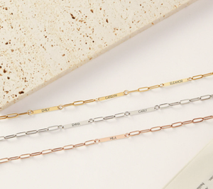 パーソナライズされたカスタム名ネックレスステンレススチール18Kペーパークリップネックレスミニマリストジュエリー女性用ギフト - Product Image 3