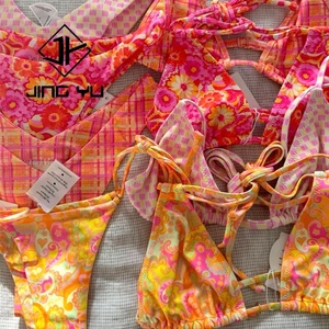 High Quality Customized Double Sided Printed Fabric Swimwear Design Recyclable Bikini Two Piece Set for Women - Product Image 2