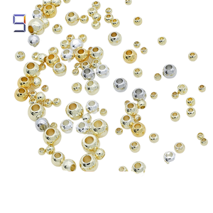 Jiuwu 14K véritable or brillant perles de cuivre massif bracelet et collier à bricoler soi-même accessoires de verrouillage en vrac fait - Product Image 2