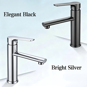 Robinet de lavabo moderne en acier inoxydable 304 de haute qualité, finition chromée, à montage sur comptoir, avec poignée unique et valve en céramique pour salle de bain et chambre à coucher - Product Image 4