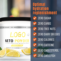 Poudre d'électrolyte Keto OEM/ODM | Saveur de citron sans sucre | Stimule l'hydratation et l'énergie pour un mode de vie à faible teneur en glucides