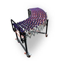 Rodillo transportador de gravedad flexible de fácil instalación, rodillo transportador resistente para sistema de descarga de camiones en almacenes