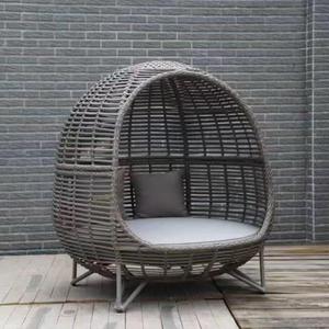 Moderno barato ocio Hotel jardín al aire libre Silla de ratán sofá cama de ratán cama de día de mimbre cama de sol - Product Image 5