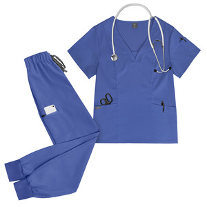 High Quality Joggers Set Nurse Uniforms Hospital Scrubs Comfortable Casual Style Unisex Polyester Rayon Spandex Blend Woven - Product Image 6