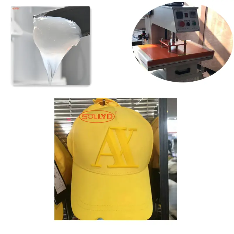 製造エンボスシリコン3Dインクテキスタイルスクリーン印刷衣服衣類帽子Tシャツに使用されるインク