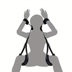 อุปกรณ์พันธนาการทางเพศสำหรับผู้ใหญ่แบบขายส่ง อุปกรณ์ BDSM สายรัดขาและข้อเท้าแบบปรับได้ ตั้งแต่คอถึงต้นขา เหมาะสำหรับคู่รักที่ชื่นชอบการเล่น SM - Product Image 6