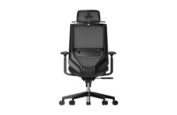 Chaise de bureau moderne en maille, dossier haut, pivotante, avec soutien lombaire adaptatif