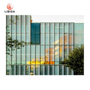 Mur rideau moderne en verre à double vitrage Façade isolée en aluminium structurel plat incurvé pour centre commercial Meilleur <span class=keywords><strong>prix</strong></span> par <span class=keywords><strong>M2</strong></span> - Product Image 2