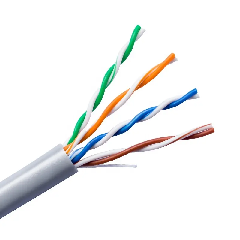 Cat5/5e/6/7/8/9 PVC berpelindung jaringan kabel Kategori 6 RJ45 konektor Square Mesh kabel Ethernet