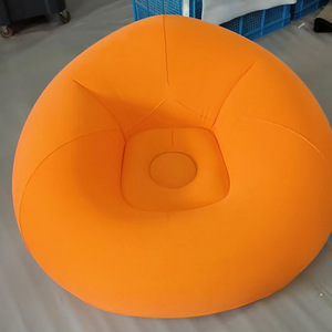 Sofá Inflable Tipo Puff, Tela Flocada de PVC, Relleno de Aire, Reclinable Portátil, Uso para Adultos - Product Image 3