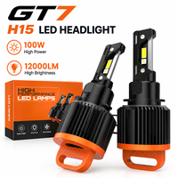 Ampoule de phare LED H15 100W 12000LM GT7 LED Canbus Focos Led H15 Phare de voiture Plug and Play Phares LED pour Toyota Corolla