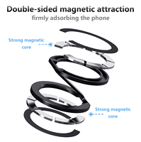 Support de téléphone portable magnétique pliable double face pour charge sans fil 11-16, flexible et réglable en métal