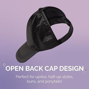 Bán Buôn Tùy Chỉnh Chất Lượng Cao Bun Backless Visor Tennis Hat Rỗng Top Ponytail Satin Thể Thao Thoáng Khí Mũ Bóng Chày Cho Phụ Nữ - Product Image 3