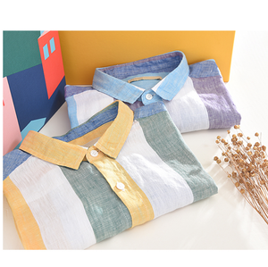 Camicie in <span class=keywords><strong>Lino</strong></span> <span class=keywords><strong>a</strong></span> <span class=keywords><strong>Righe</strong></span> per <span class=keywords><strong>Uomo</strong></span> Traspiranti Comode Maniche Lunghe Larghe Autunno Inverno <span class=keywords><strong>Camicia</strong></span> con Colletto <span class=keywords><strong>a</strong></span> <span class=keywords><strong>Righe</strong></span> Verticali - Product Image 3