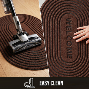 Tapis de porte anti-salissures robuste pour chaussures - <span class=keywords><strong>Grand</strong></span> tapis d'<span class=keywords><strong>entrée</strong></span> ovale, lavable, tapis ovale pour buanderie et <span class=keywords><strong>entrée</strong></span> - Product Image 6