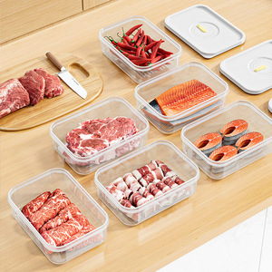 Food Storage <b>Box</b> With Lid Rectangle Freshness Preservation <b>Plastic</b> Timer Kitchen Use Food Container - Product Image 4
