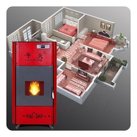 Poêle à granulés de bois de 15 kW pour chauffage de l'eau, chaudière à biomasse intérieure avec four de combustion de particules pour usage domestique