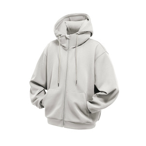 Sweat à capuche unisexe personnalisé avec airbag, <span class=keywords><strong>350</strong></span> g/m², en molleton vierge, épaules tombantes, coupe oversize confortable, tissu de haute qualité, fermeture éclair, poids lourd - Product Image 4