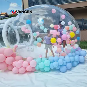 Bolha de 10 pés de diâmetro e túnel longo de 6 pés para balões de festa divertidos Casa de bolhas inflável moderna para venda comercial