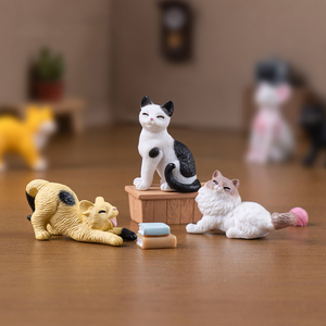 ミニチュアPvc置物プラスチック動物リアルな猫フィギュアDIYケーキトッパー子猫おもちゃプラスチック工芸品装飾品 - Product Image 3