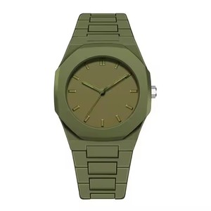 Commercio all'ingrosso 40mm quadrante in vetro 22mm personalizzato nero classico in stile arabico ultra sottile da uomo in policarbonato di plastica orologio al quarzo per Cs008 2395 - Product Image 4