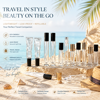 Flacon en verre de luxe pour sérum et parfum, rechargeable, texturé, torsadé, irrégulier, 5ml, 10ml, 20ml, 30ml