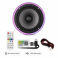 Anneau lumineux ambiant universel pour haut-parleur de voiture, LED RGB, télécommande, éclairage audio intérieur de voiture, 3,5 5 6,5 8 10 12 pouces