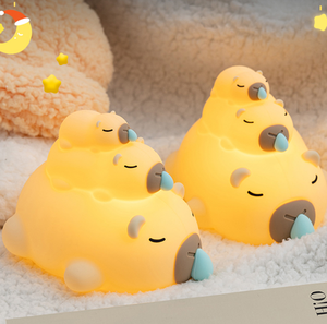 Veilleuse LED rechargeable en forme de canard mignon, contrôle tactile, changement de couleur RVB, lampe de nuit pour chambre d'enfant - Product Image 1