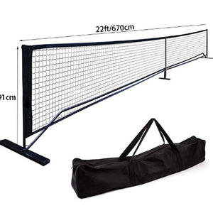 Ensemble de filet de pickleball portable de 22 pieds avec cadre métallique et roues pour l'entraînement au tennis et au pickleball - Product Image 2