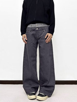 Jean en denim pour homme, coupe décontractée, avec détails de couture Outpost Stitch, style 'Remote Settlement', de Frontier Supplier
