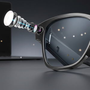 Gafas Inteligentes con Cámara Única, Marco de Plástico y Titanio, Control Táctil, Grabación de Video Antivibración para Llamadas, Transición IA - Product Image 1