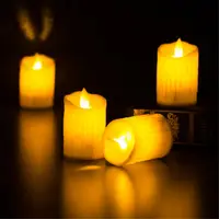 Barato precio de fábrica de venta al por mayor de pilar real batería de cera velas sin llama de luz nueva vela led gota de lágrima