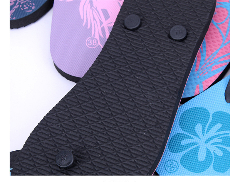 Women's Beach Flipflops Custom Logo Black PE Printed Flip-flops Slippers for Mens