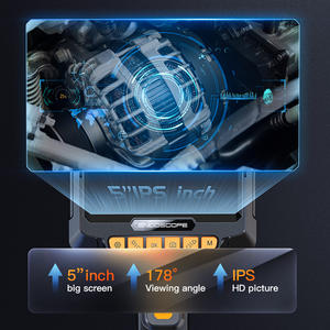 Anesok G10 Pro kamera endoskopi rotasi 360, kamera inspeksi otomotif profesional lensa ganda <span class=keywords><strong>8mm</strong></span> 1m layar IPS 5 inci - Product Image 5
