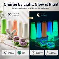 Fil à broder phosphorescent pour vêtements de rave, tapisseries de fête sous lumière noire, points d'accentuation, polyester recyclé écologique, long