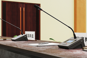 HUAIN 고품질 4채널 무선 마이크 시스템 카디오이드 노이즈 캔슬링 콘덴서 마이크 회의실용-휴대용 - Product Image 4