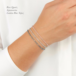 Bohemian 3mm Tiny <strong>Bead</strong> <strong>Bracelet</strong> Natural Stone Beaded <strong>Bracelet</strong> Faceted Crystal Amethyst <strong>Bracelet</strong> for Women - Product Image 6