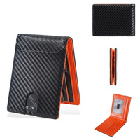 Dompet Kartu Baellerry Desain Baru Tipis Minimalis untuk Pria, Dompet Bisnis Pria Kecil Sederhana Bahan PU