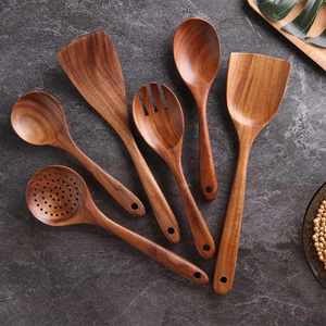 ชุดอุปกรณ์ครัวไม้ไผ่พร้อมที่วาง อุปกรณ์เสริมสำหรับทำอาหาร - Product Image 4