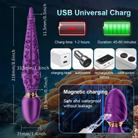 Leistungsstarker Schwingender G-Punkt Vibrator Weiblicher Klitoris-Stimulator Dildo 360° Stoßender Vagina-Massager USB-Betrieben Erwachsenen-Sexspielzeug