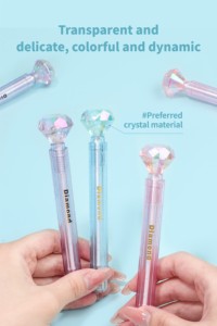 热销塑料促销卡哇伊钢笔0.5毫米韩版钢笔卡通可爱钻石水晶中性笔学校文具 - Product Image 3