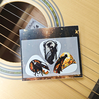 Ensemble de médiators de guitare de style ancien et de style bande dessinée, pour guitare acoustique, électrique et basse, instrument de musique