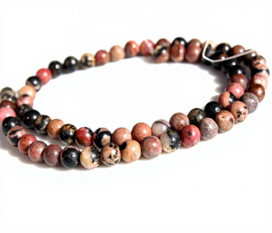 Disques de pierres précieuses en Rhodonite naturel, perles rondes pour la fabrication de bijoux, pierres de cristal de guérison Piedras, 1 mètre - Product Image 1