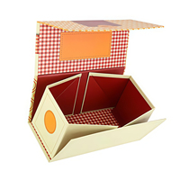 Boîte cadeau en carton rigide recyclable à motif créatif personnalisé en gros d'usine, boîtes pliantes magnétiques pour biscuits, petits cadeaux