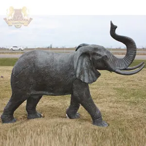 Personalizado decorativo metal latão elefante estátuas antigas ao ar livre grande vida tamanho bronze elefante estátuas