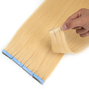 Extensions à bandes adhésives en cheveux humains vierges Remy de qualité professionnelle, cuticules alignées, double tirage, pour achat en gros, fournisseur d'extensions à bandes adhésives - Product Image 3