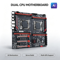 JGINYUE X99 8D4/2.5G Motherboard Dual CPU DDR4 256G E-ATX PC Gaming Mainboard Mendukung Core Xeon E5 V3 V4