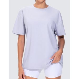 FOXA Camiseta extragrande para mujer, manga corta, cuello redondo, holgada, de secado rápido, para entrenamiento, informal, básica, de verano - Product Image 5