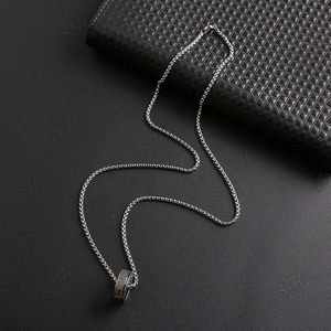 힙합 스타일 링 펜던트 목걸이 여성 남성 미니멀리스트 목걸이 쥬얼리 액세서리 스웨터 착용 - Product Image 3