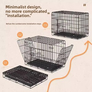Gabbia per Cani Pieghevole di Lusso con Telaio in Metallo e Toilette per Cani di Piccola Taglia, Uso Domestico Interno, Per Tutte le Stagioni, Confezione in Scatola - Product Image 4